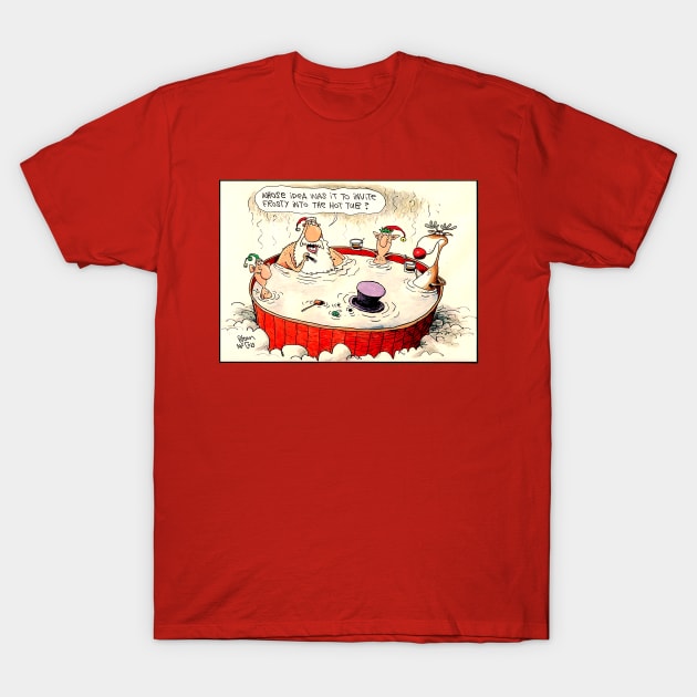 Santa Genks in Bathup T-Shirt by Zaloran